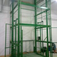 升降貨梯安裝示意圖。加護欄加攔網